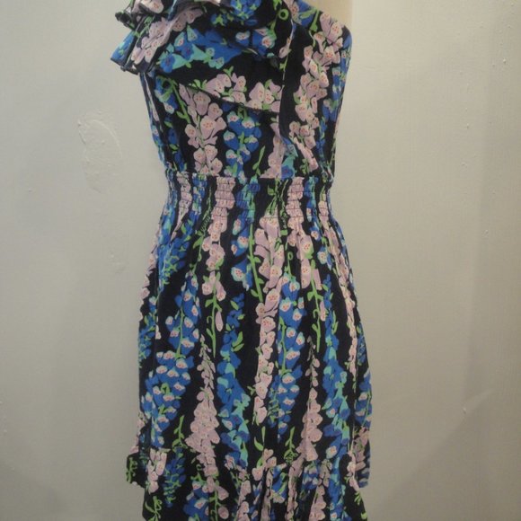 Lilly Pulitzer Quincy Dress in the Foxy Foxglove Pattern Women's Size S… - Picture 5 of 13